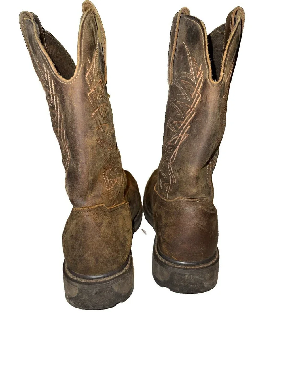 Men’s Size 8 Lincoln Outfitters Square Toe -brown Work Boot Style L9Q85